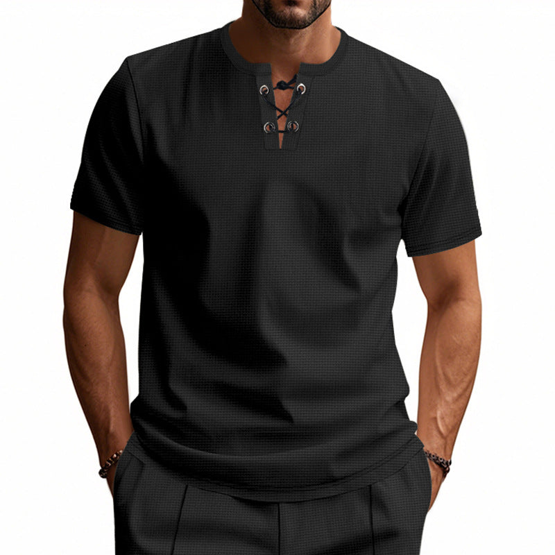 👔【50% OFF】❗️❗️👍Мъжка тениска, лятна с къс ръкав от чист памук | Удобна и дишаща, с опция за плащане при доставка
