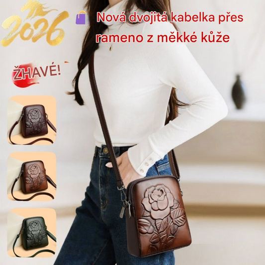 👜Nová dvouvrstvá měkká kožená crossbody/kabelka přes rameno