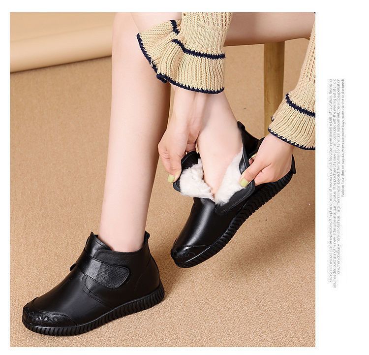 🧣👢【Novedad de invierno】 Botas femeninas de piel con cachemira, suela suave y súper cálidas para el invierno