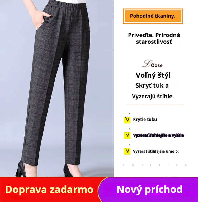🏆【Časovo obmedzená zľava 50%】🔥【45-90 kg】Nové dámske nohavice rovného strihu s vysokým pásom