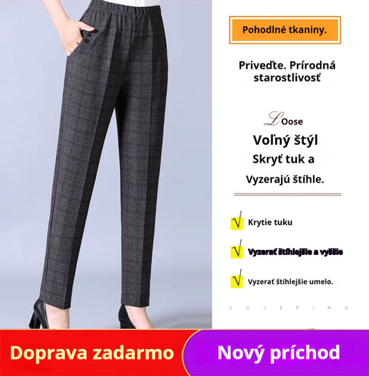 🏆【Časovo obmedzená zľava 50%】🔥【45-90 kg】Nové dámske nohavice rovného strihu s vysokým pásom