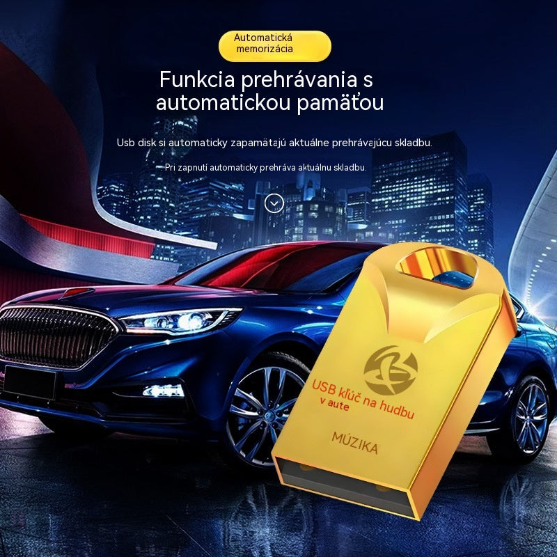 🔥🔥【32GB】Vysokokvalitný univerzálny USB kľúč do auta s hudbou 【2500 populárnych skladieb + 100 videí】
