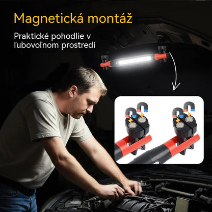 📢💡Nabíjateľné pracovné svetlo 4 v 1: Bez použitia rúk kdekoľvek.