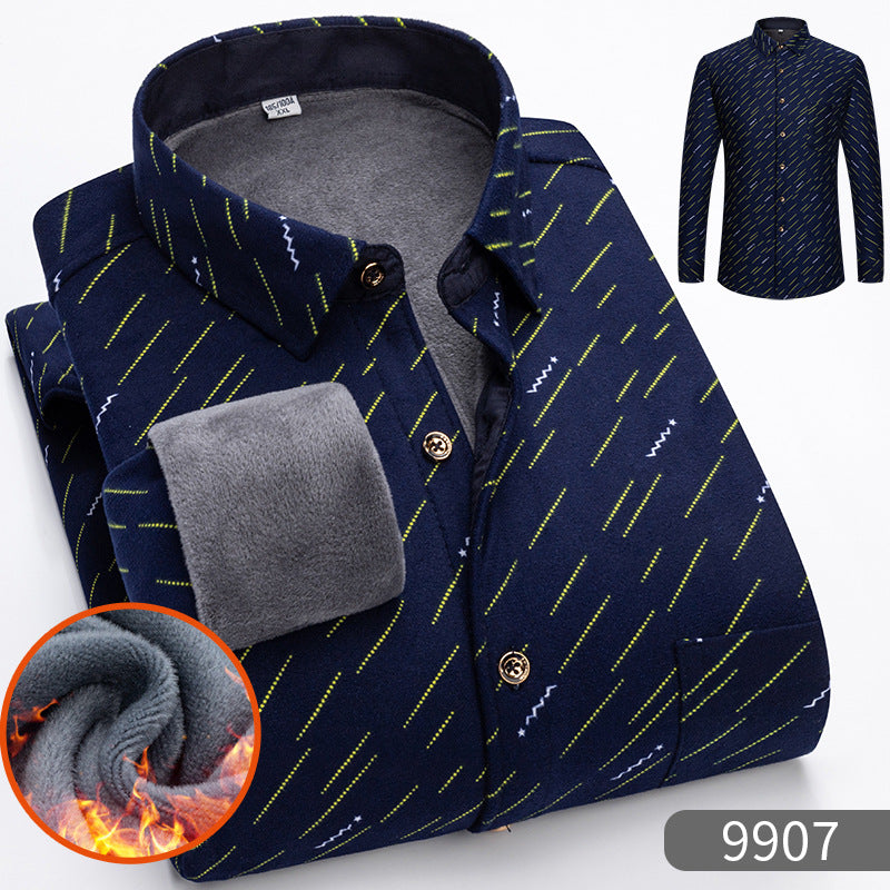 🔥【Αγοράστε 1 και λάβετε 1 δωρεάν】👔【L-5XL】Φθινόπωρο Χειμώνας μακρυμάνικο ζεστό πουκάμισο
