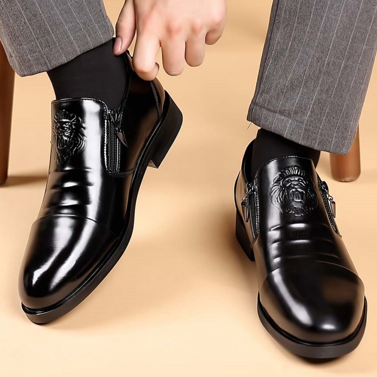 💥👞【Oferta especial por tiempo limitado 50%】Zapatos de cuero elegantes y modernos para hombre