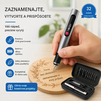 Odolné a dlhotrvajúce nabíjateľné lítium-iónové multifunkčné gravírovacie pero, vhodné na zdobenie nechtov a elektrické leštenie.