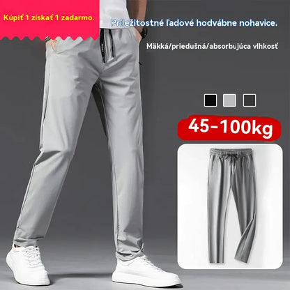 🧊😍【M-5XL】Letné tenké nohavice z ľadového hodvábu pre voľný čas pre mužov