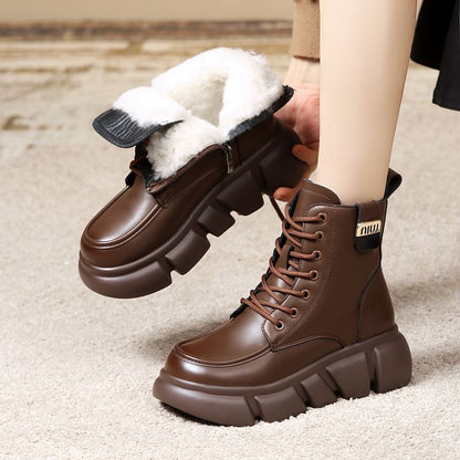 👢【50% de descuento por tiempo limitado, últimos 3 días】Nuevas botas de mujer de cuero suave y lana