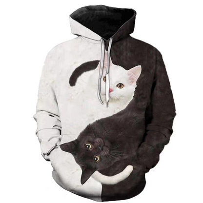 🐱🐱【S-6XL】Nové dámske zimné tričko, roztomilý mačacie vzor