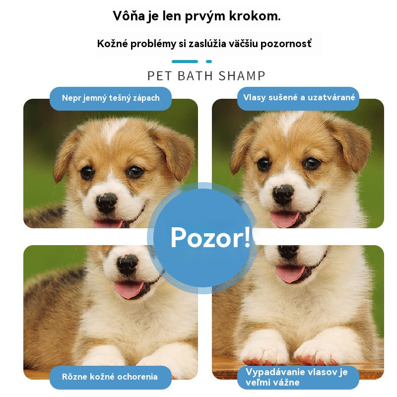 🐱🐈 Delikatna pianka dezodorująca na bazie roślinnej dla zwierząt domowych, Szampony dla zwierząt domowych