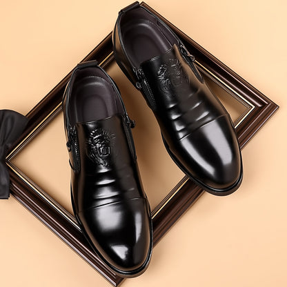 💥👞【Oferta especial por tiempo limitado 50%】Zapatos de cuero elegantes y modernos para hombre