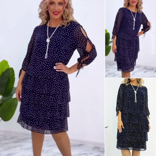 👗💖[Nowy produkt] 🥰 🛒[S-5XL] 2025 nowa elegancka luźna sukienka w kropki luźna i wygodna