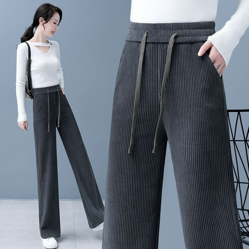 🔥🌷【M-3XL】【40-110KG】✨👖Nowe modne damskie elastyczne spodnie z szerokimi nogawkami do noszenia na co dzień