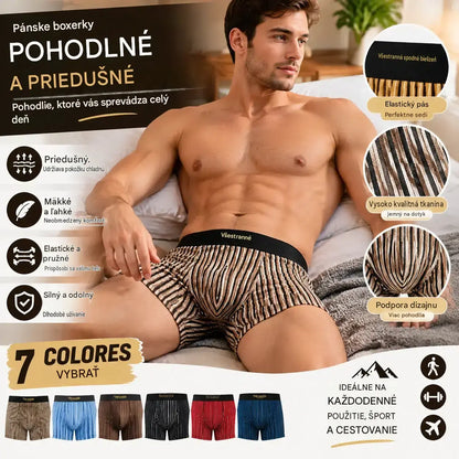 4 kusy【L-4XL】Vysokokvalitné luxusné antibakteriálne pánske boxerky【40-140kg】