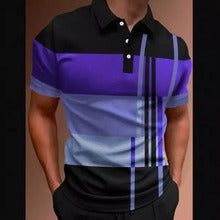 👕🔥[Ново постъпление 50% отстъпка] Нова мъжка ежедневна поло тениска с щампа и райета 2026