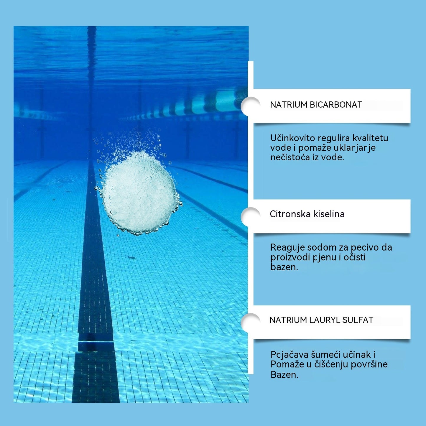 🔥【Kupite 1, dobijte 1 gratis】🏊‍♀️💧Tablete za čišćenje bazena za čistu i prozirnu vodu.