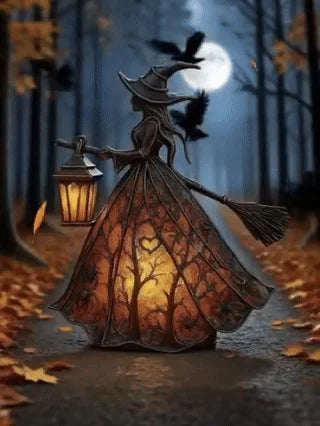 🧙‍♀️ 【50% popusta】Jedinstvena dekorativna stolna lampa u obliku vještice za Noć vještica