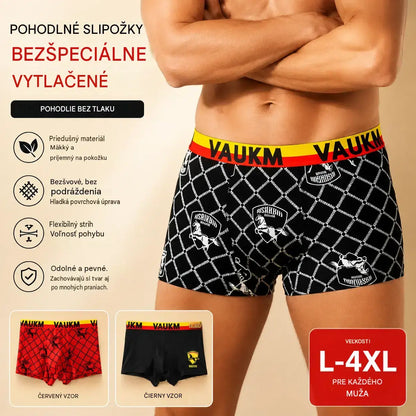 💥【3-balenie za 26 €】🚹✅🔥Pánska priedušná spodná bielizeň z ľadového hodvábu, bezšvový dizajn, pohodlný strih, všetky veľkosti dostupné, štýlová potlač