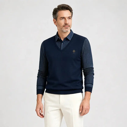 👔🔥【M-4XL】Nové pánske zimné polo tričko s golierom a flísovou podšívkou vo veľkých veľkostiach.