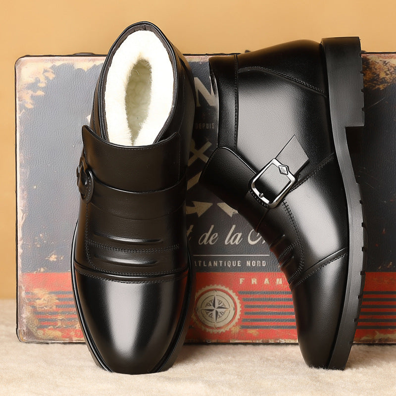 ✨ -50% Promoție sezonieră: pantofi din piele pentru bărbați, cu talpă groasă și izolantă