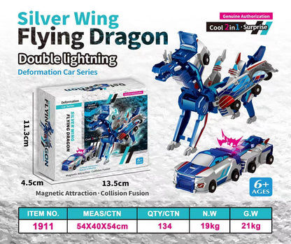 【Compra 1 y llévate 1 gratis】🎁Oferta especial✨Coche de dinosaurio transformable con colisión