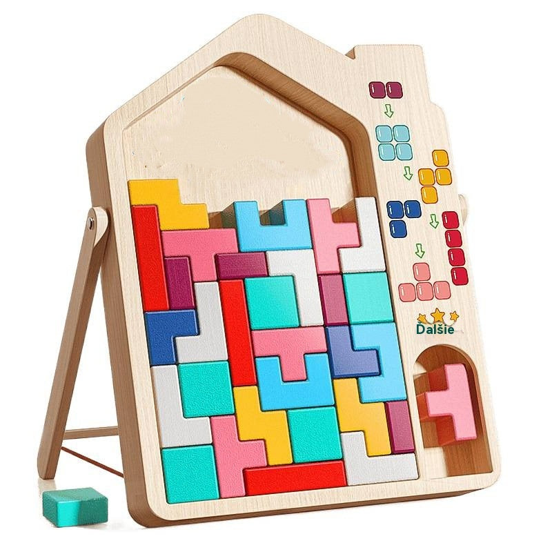 🔥🌈【Kup 1, a 1 dostaniesz gratis】Tetris – edukacyjna układanka dla dzieci z klockami