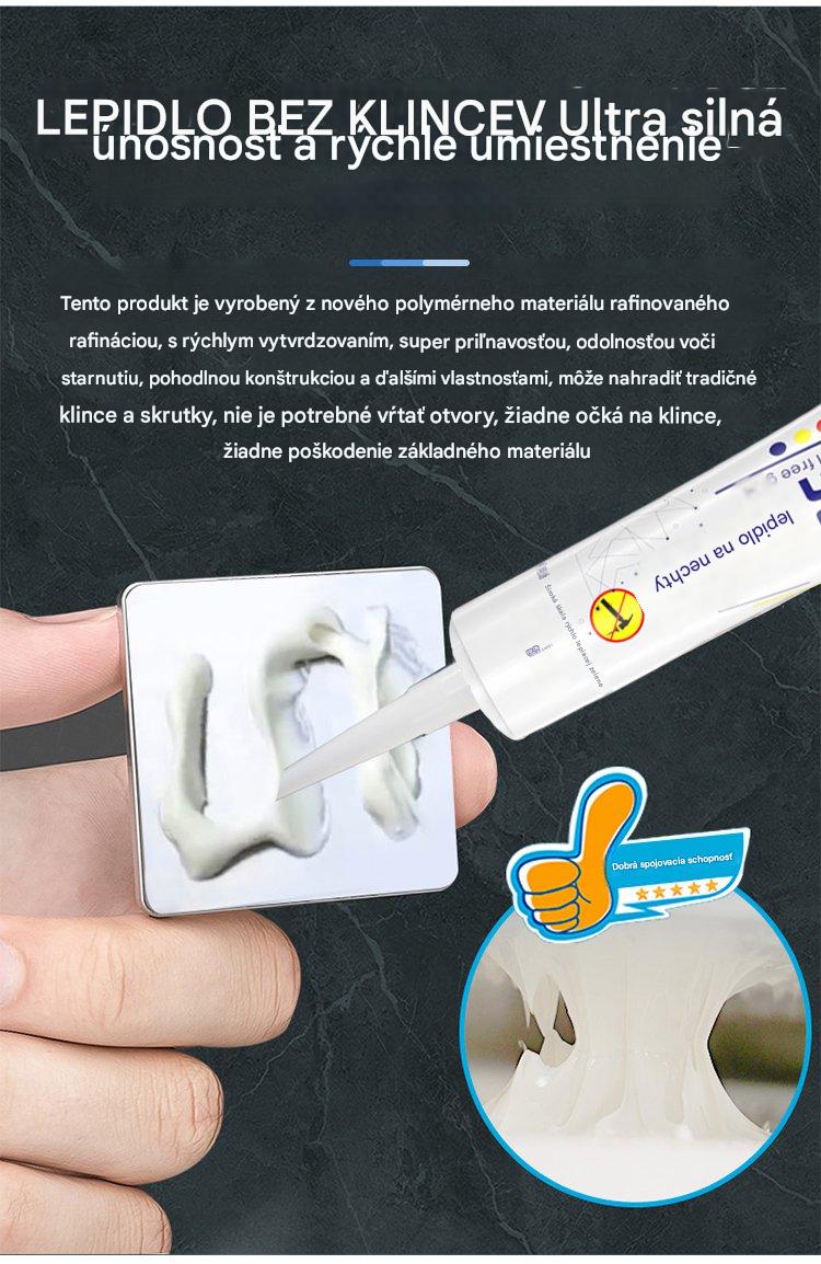 🧰📍【Kúp 1 a získaj 1 zadarmo】Praktické viacúčelové lepidlo bez klincov: Vodotesné, nevyžaduje vŕtanie, vhodné na kov, plast, dlaždice, keramiku, sklo a drevo.