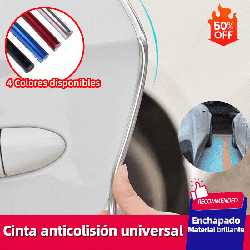 💥🚗 【Oferta especial -50%】 Cinta protectora universal contra impactos para coche, adecuada para puertas, capó y maletero 【5/10/15 m】