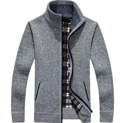 🔥【M-3XL】2025 męski duży sweter z wysokim golfem, zapinany na zamek, plus size