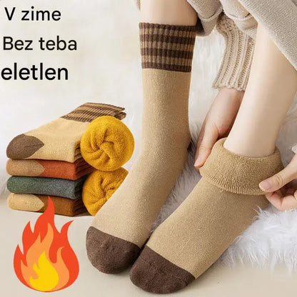 🔥【10 párov】🎁Silné bavlnené ponožky v zime, teplé a izolačné