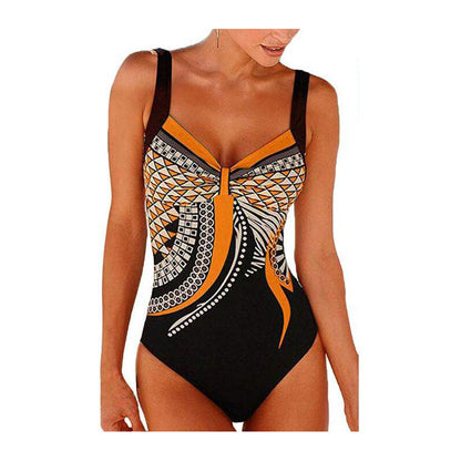 🩱Wyprzedaż sezonowa🏊‍♀️ Nowy strój kąpielowy jednoczęściowy retro 2025 z nadrukiem, bikini