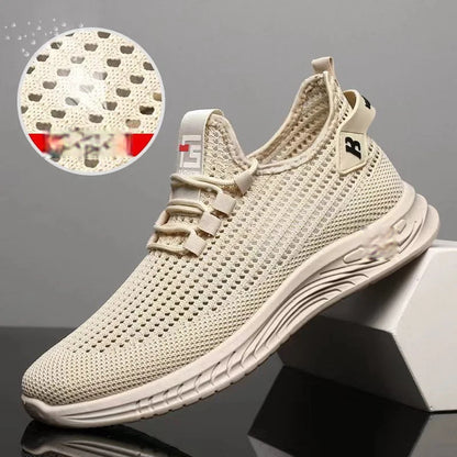🔥50%OFF👟【39-44】Kényelmes és légáteresztő hálós, csúszásmentes, divatos alkalmi férfi cipő