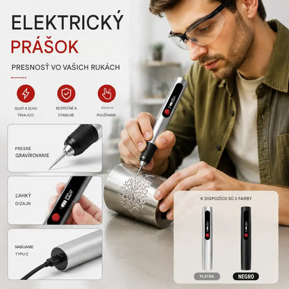 Odolné a dlhotrvajúce nabíjateľné lítium-iónové multifunkčné gravírovacie pero, vhodné na zdobenie nechtov a elektrické leštenie.