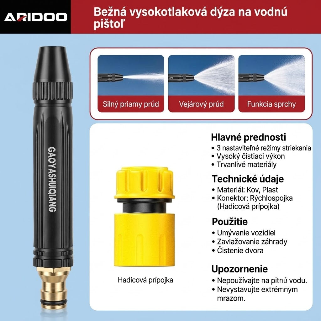 Posledný deň so zľavou 55 %: 【2 sady za 23 eur】Vysokotlaková striekacia pištoľ na domáce použitie