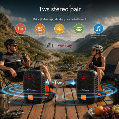 🚴‍♂️🎵 Vodotesný Bluetooth reproduktor na bicykel – vodeodolnosť IPX5, stereo zvuk TWS, handsfree volanie. Stabilná inštalácia, efektívny dosah 70 metrov. Hudba hrá počas jazdy! 🔊✨