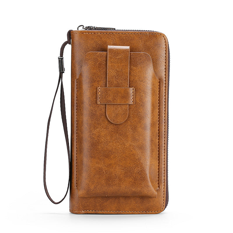 💼🔥Cartera multifuncional para hombre, hecha a mano en cuero genuino, estilo totalmente nuevo.