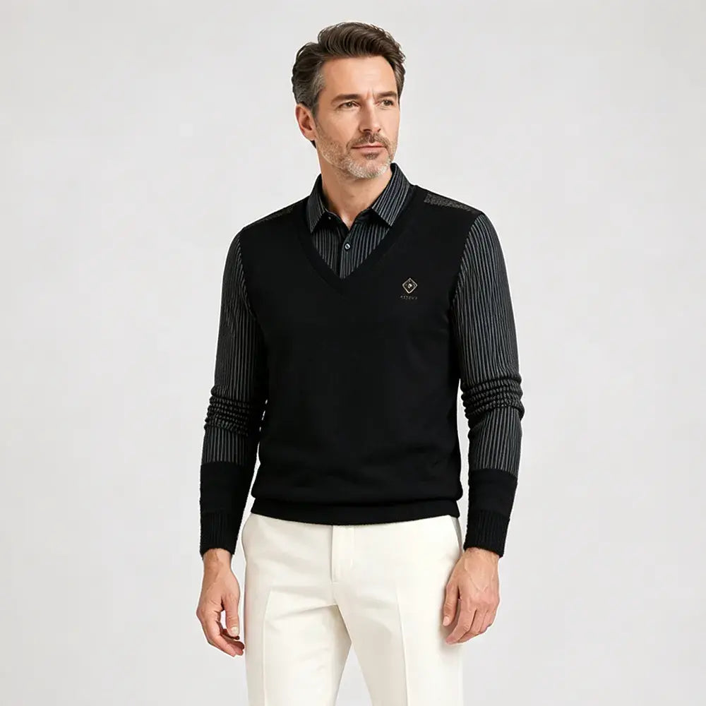👔🔥【M-4XL】Nové pánske zimné polo tričko s golierom a flísovou podšívkou vo veľkých veľkostiach.