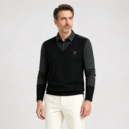 👔🔥【M-4XL】Nové pánske zimné polo tričko s golierom a flísovou podšívkou vo veľkých veľkostiach.