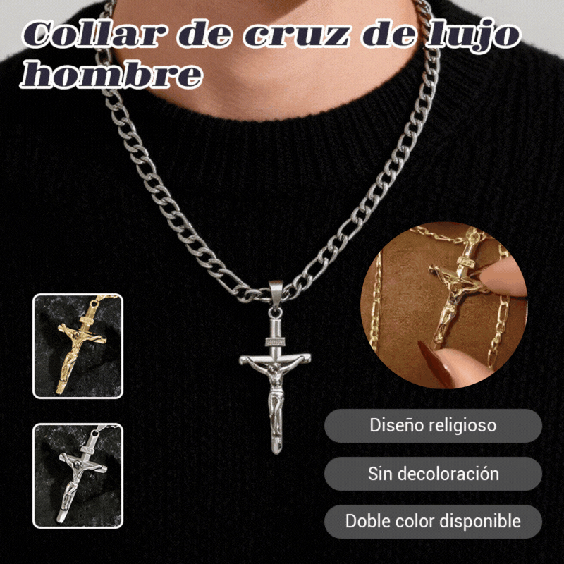 ✨ Collar colgante de cruz de Jesús de alta calidad, símbolo de fe – cómodo de llevar, sin decoloración ✨