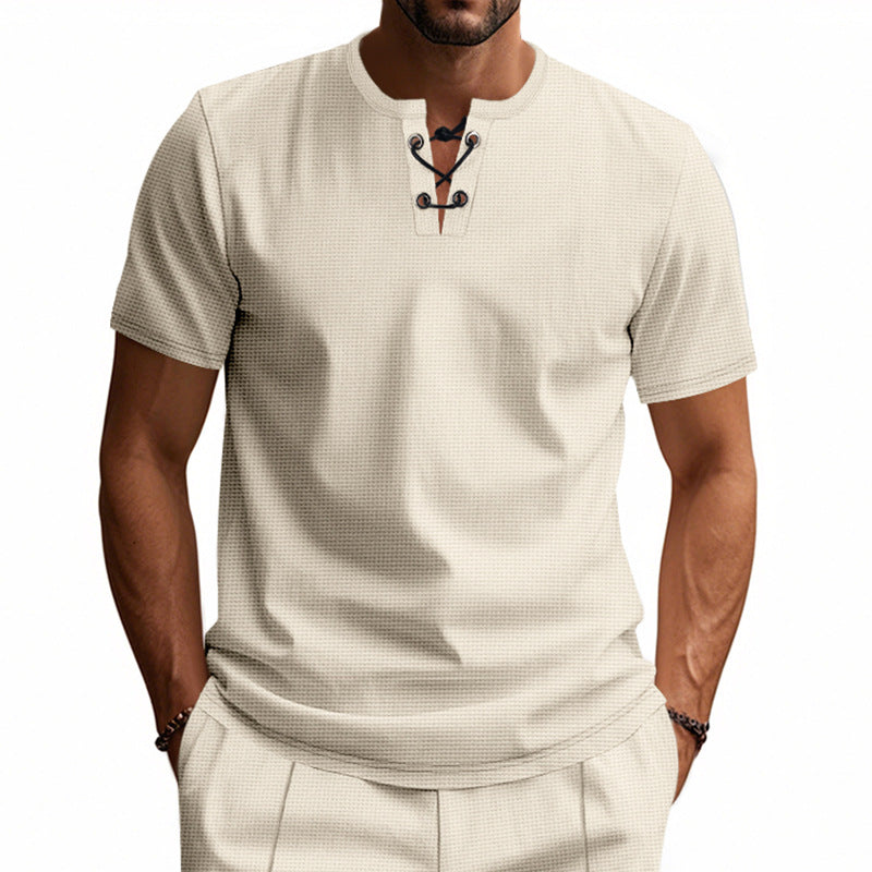 👔【50% OFF】❗️❗️👍Мъжка тениска, лятна с къс ръкав от чист памук | Удобна и дишаща, с опция за плащане при доставка
