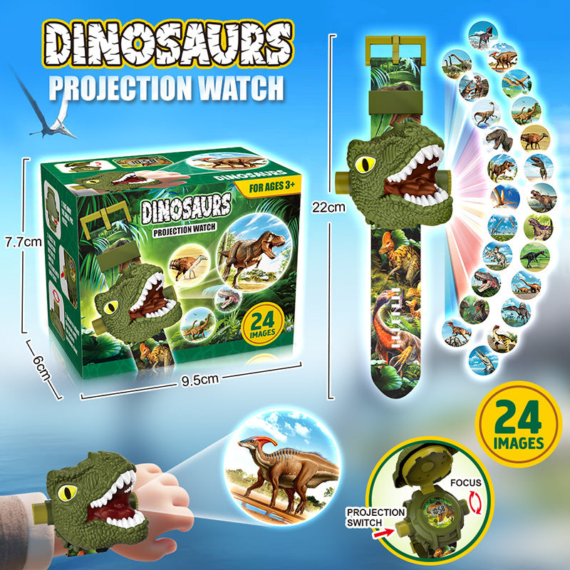 🦖⏰ 【50% de descuento por tiempo limitado】Reloj de proyección de dinosaurios para niños, con 24 proyecciones dinámicas