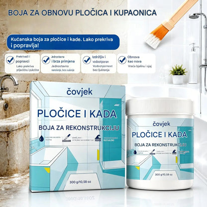 Komplet boja na bazi vode za završnu obradu pločica i kada