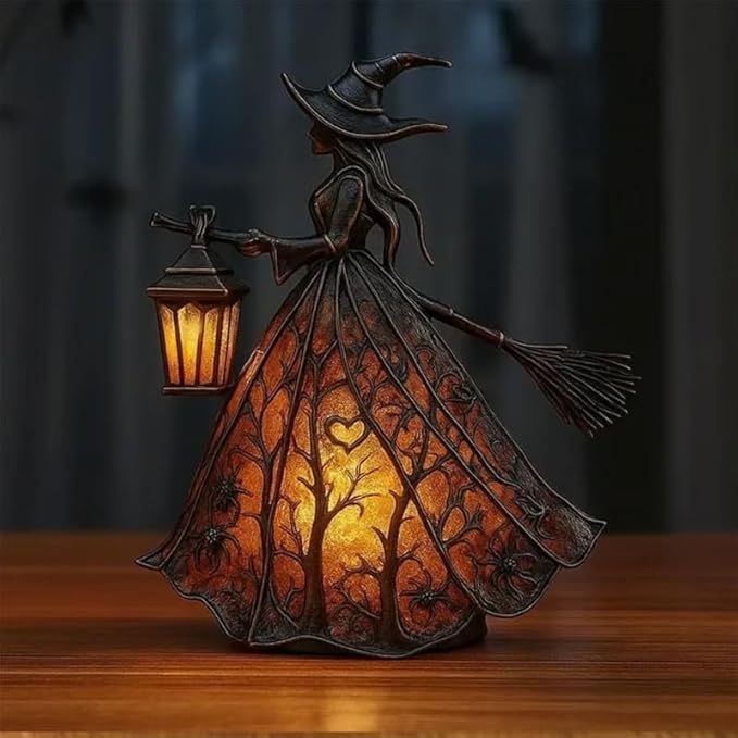 🧙‍♀️ 【50% popusta】Jedinstvena dekorativna stolna lampa u obliku vještice za Noć vještica