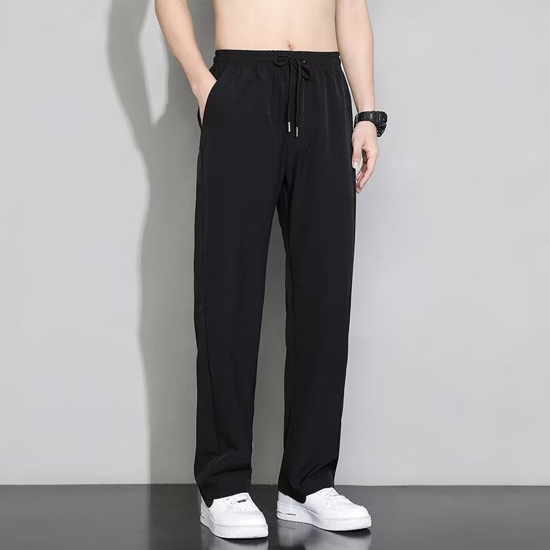 【M-5XL】【40-110 кг】🔥2026 Нови еластични мъжки панталони от ледена коприна