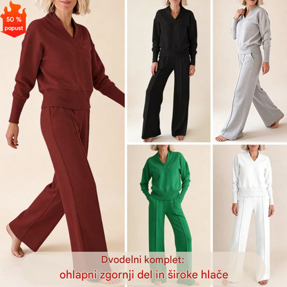 🥰📢📢50% popust!!!【M-5XL】Ženski komplet obleke 2026 | Dvodelni komplet z dolgimi rokavi✨