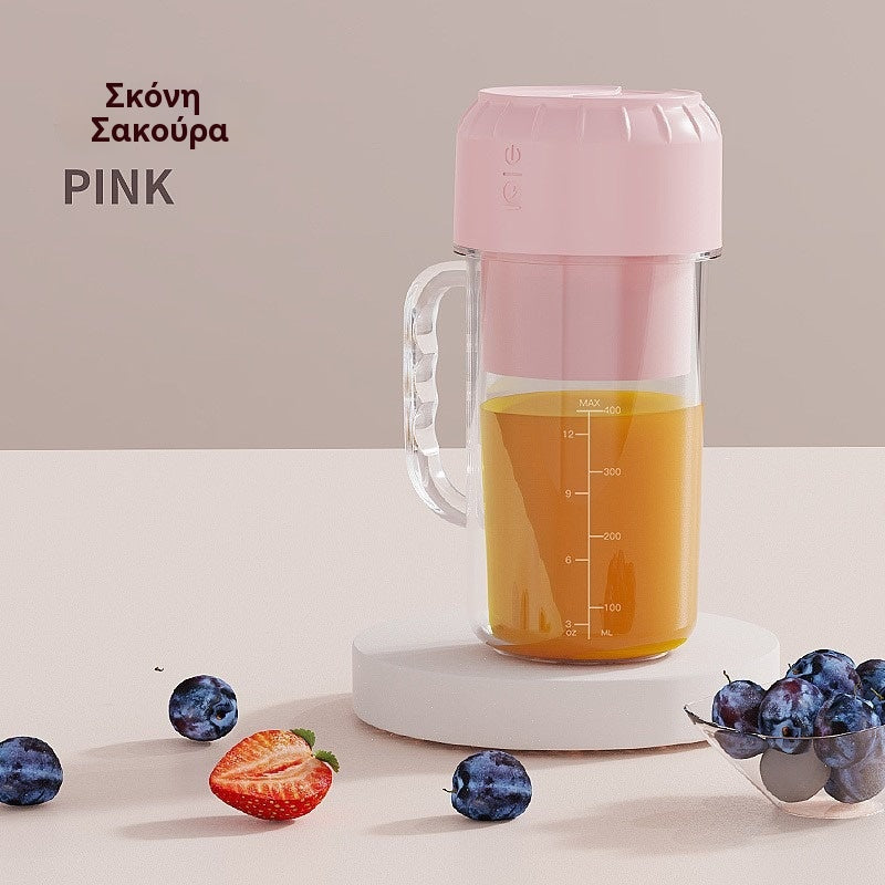 ✨🍎【400 ml】Přenosný odšťavňovač – vezměte si ho kamkoli s sebou a vychutnejte si čerstvé a zdravé ovocné i zeleninové šťávy kdykoli.