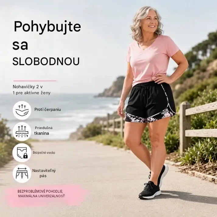 📢!⏰Dámske ležérne športové šortky s podšívkou