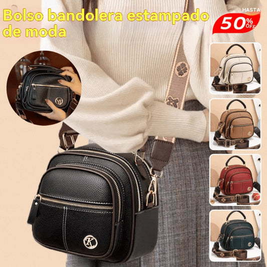 👜【Oferta por tiempo limitado – mitad de precio】Nuevo bolso bandolera femenino con estampado de moda, gran capacidad y fácil de llevar