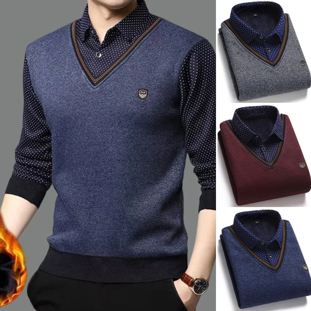 👔40%OFF--Krajnja ponuda za kraj godine[M-4XL] Muška pletena svilena košulja
