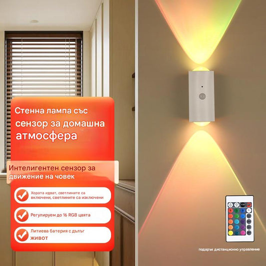 💡 Lámpara nocturna inteligente con sensor humano y base magnética – Luz de armario autoadhesiva recargable, con doble sensor tipo “ojo de gato” 🐱✨